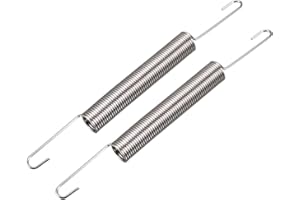 uxcell Extension Spring - 1mm Wire Dia , 10mm OD , 60mm Free Length Spring Steel Small Dual Hook Tension Spring 2pcs