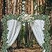 Supla 6' Long Eucalyptus Garland Faux Silver Dollar Eucalyptus Leaves Garland Greenery Garland Wedding Hanging Eucalyptus Vine Arch Swag 164 Pcs Leave in Grey Green for Backdrop Photo Booth Boho Decor