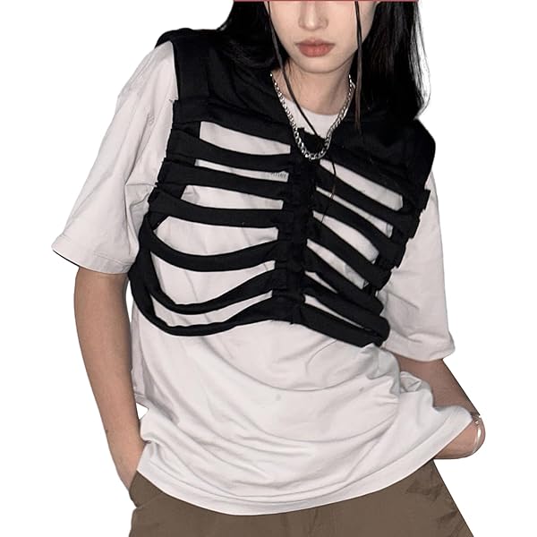 Amazon.com: FEORJGP Womens Halloween Skeleton Hooded Vest