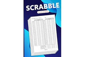 Scrabble Score Sheets: Large Print Scorekeeping Score Book for scrabble board game (108 Pages, 6x9 Inche)