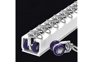 RWRZDY Heavy Duty Aluminium Alloy Ceiling Mounted Wall Mounted Curtain Track Set for Living Room Bedroom Room Divider (Top-3.