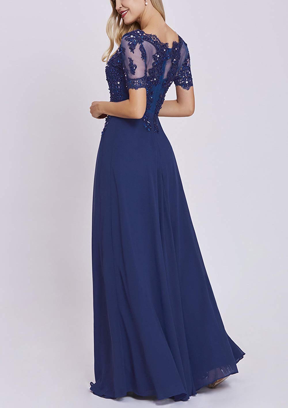 Jurong 2019 Women's Lace Appliques Bridesmaid Dress Beads Chiffon Mother of The Dresses