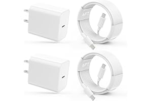 DJYQWIN iPhone 16 15 Charger Fast Charging Type C Chargers USB C Charger Block iPhone 16 Chargers with 2 Pack 6FT Cable for iPhone 16/16 Plus/16 Pro/16 Pro Max/15/15 Pro Max/iPad Pro/AirPods/Samsung