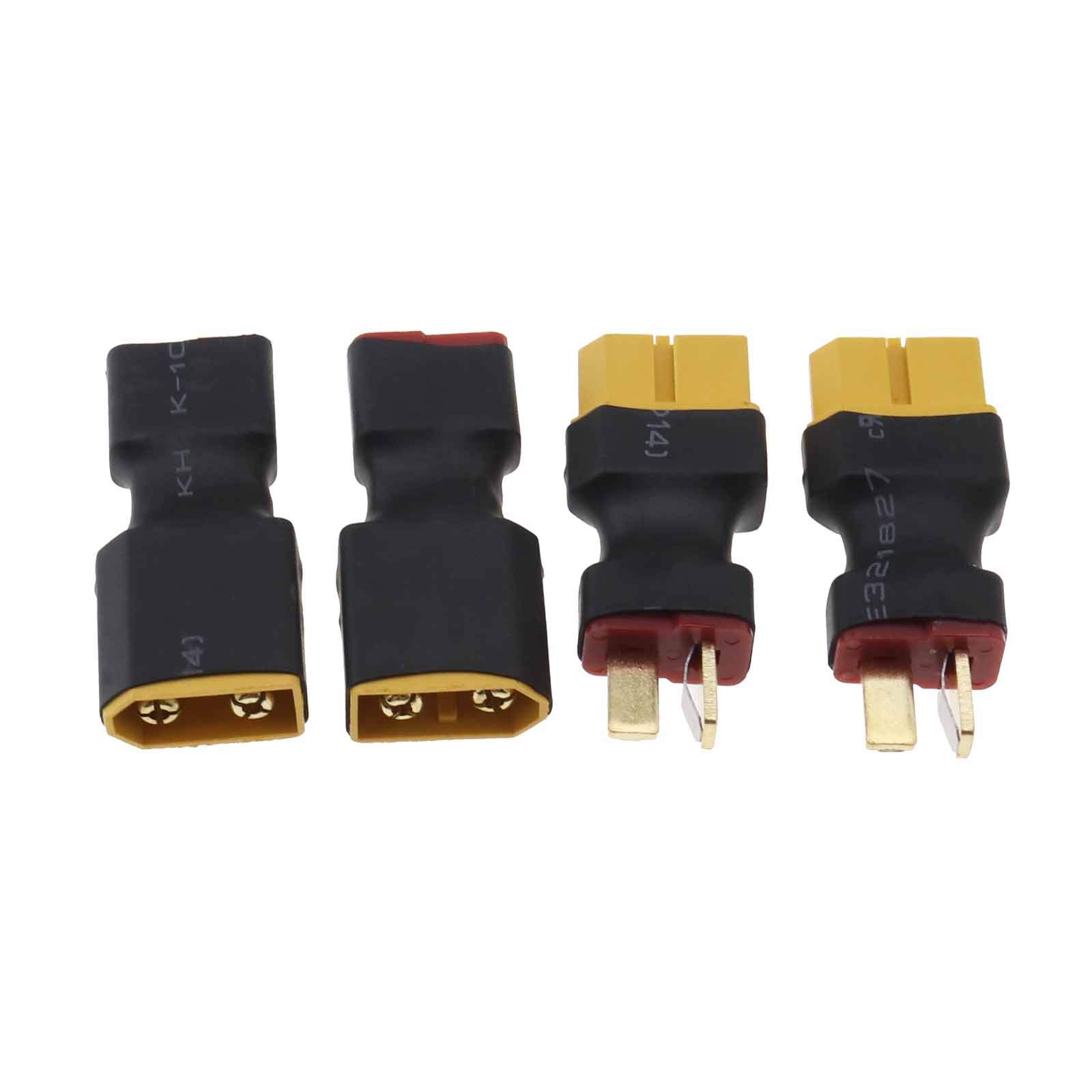 OTOTEC 4pcs XT60 to T Plug No Wire Male/Female to T Plug Connector for UAV RC Car Plane