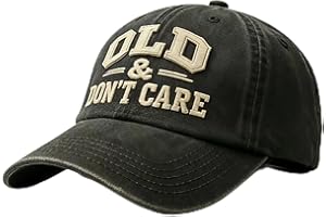 “Old & Don’t Care” Classic Dad Hat - Embroidered Funny Cap for Men, Comfortable Everyday Baseball Hat, Cap Gifts for Men
