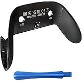 Repair Back Cover for PS5 DualSense Edge Controller, Replacement Shell with Soft CD Rubber Grip, Snap-On Design to Fix Peeling & Yellowing, Black, 1 PCS Player