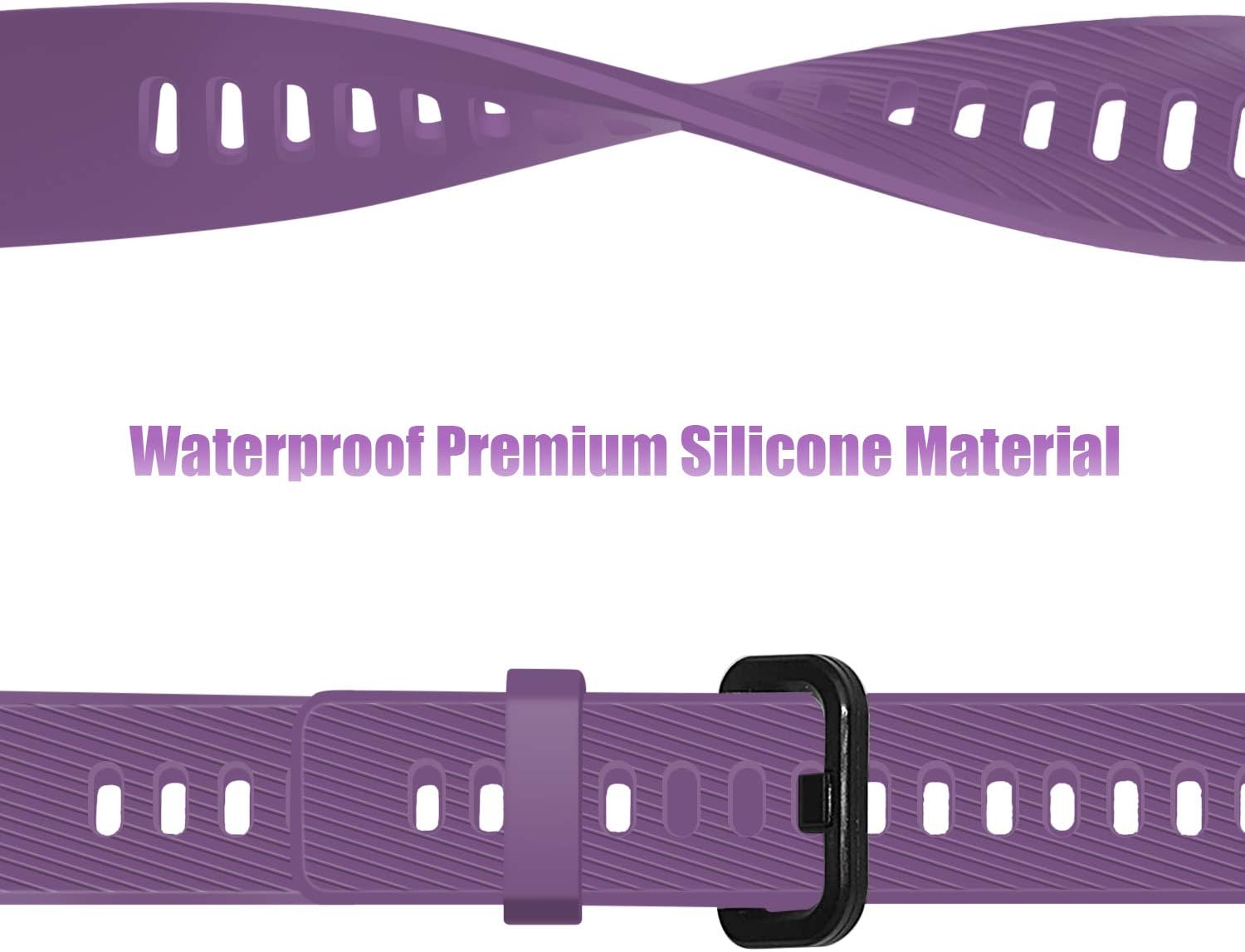 teyiwei Purple Soft Silicone Wrist Strap Compatible for Band 3 Pro Replacement Watch Band Bracelet Compatible with Band 4 Pro - Image 5