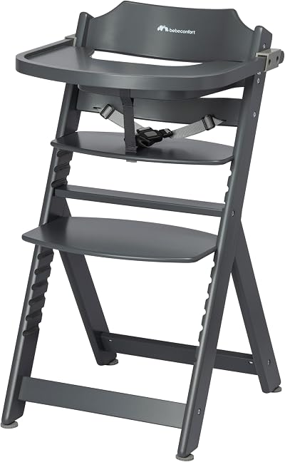 Bebeconfort Timba Evolutive Wooden Highchair 6 Months-10 Years Warm Grey