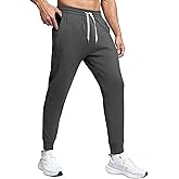 Fioboc Men's Joggers with Zipper Pockets Lightweight Athletic Workout Sweatpants for Men Running Hiking