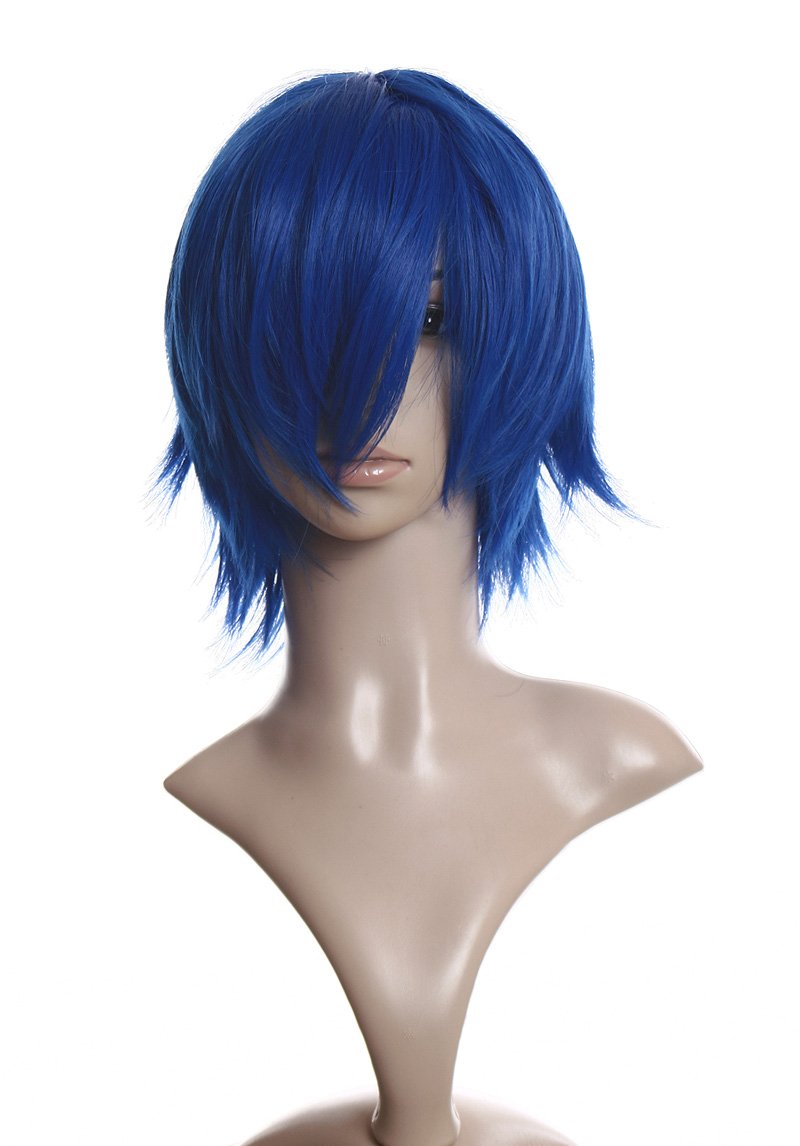 Prettyland Mid-length Hair Wig Straight Layered Fringed Cut with Long Bangs - Royal Blue C936