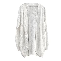 ADJHDFH Orange Sweater Cable Knit Long Cardigan