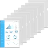 HOUYEE 100Pcs Clear Document Folder, Clear Plastic File Folders Letter Size | Transparent Plastic Sleeves for Paper 8.5x11, Heavy Duty L-type Top Side Loading Project Folders For Home, Office, School Use