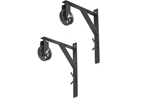 Wall Mount Metal Bracket and Pulley for Hanging Industrial Vintage Pendant Lighting for DIY Projects, XIDING Premium Retro Metal Bracket and Sheave(2 Pack)