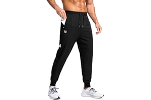G Gradual Men's Joggers with Zipper Pockets Lightweight Athletic Workout Pants Quick Dry Sweatpants for Men Running Hiking