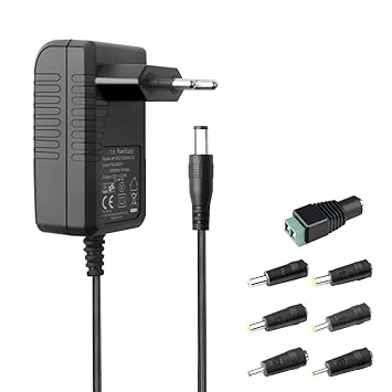 HKY 12V 2A Universal Netzteil Ladegerät Stecker Ladekabel AC Adapter für Transformatoren LED Streifen Wasserpumpe Drucker Sca