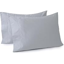 Juego De 2 Fundas De Almohada De Algodón Egipcio 400 Hilos - Tamaño Queen 20x30 Pulgadas - Suaves, Transpirables Y Con Cierre De Sobrepuesto