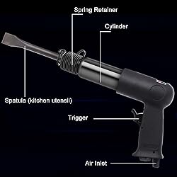 Aflybltol Medium Barrel Air Hammer Kit, Includes 4