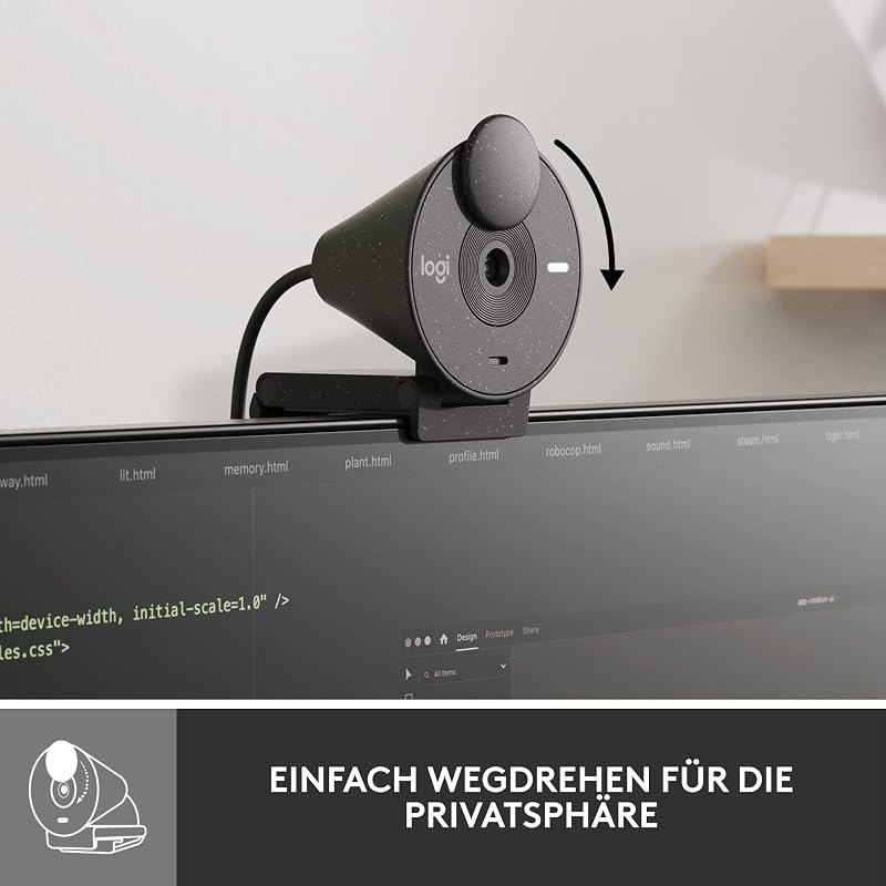 Brio 300 Full HD-Webcam mit Sichtschutz