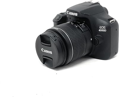 Canon EOS 4000D DSLR Camera with EF-S 18-55mm III Lens Black