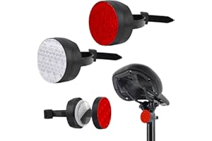 SAYCKER 2Pack Airtag Bike Mount, Bicycle AirTag Bike Seatpost Reflector Adjustable Anti-Theft Safety Holder AirTag Case Holder, Bike GPS Tracker for Airtag - High Visibility