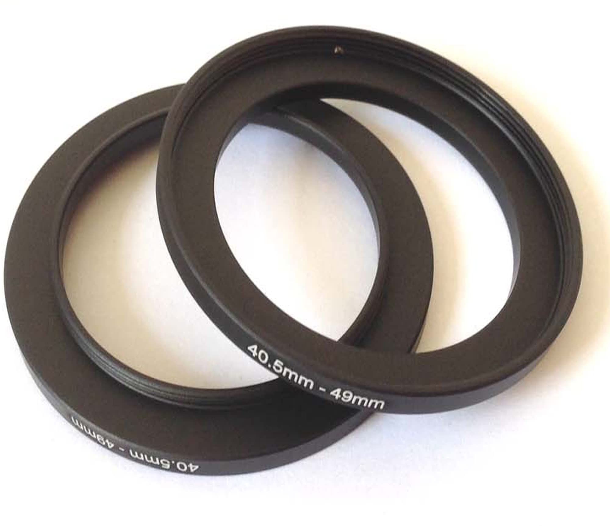 2x Metal 40.5-49mm Step Up Rings D-SLR Video Camera Lens Connect-ing Size 40.5mm To 49mm Filter Aperture Adapter Ring-Ing Photo Picture View Fix-Ing Connector Photograph Parts Screws Accessories