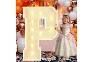 3Ft Letter P Foam Board DIY Light Up Sign for Birthday Party Decorations Wedding Anniversary Men Women (Letter P, 3FT)