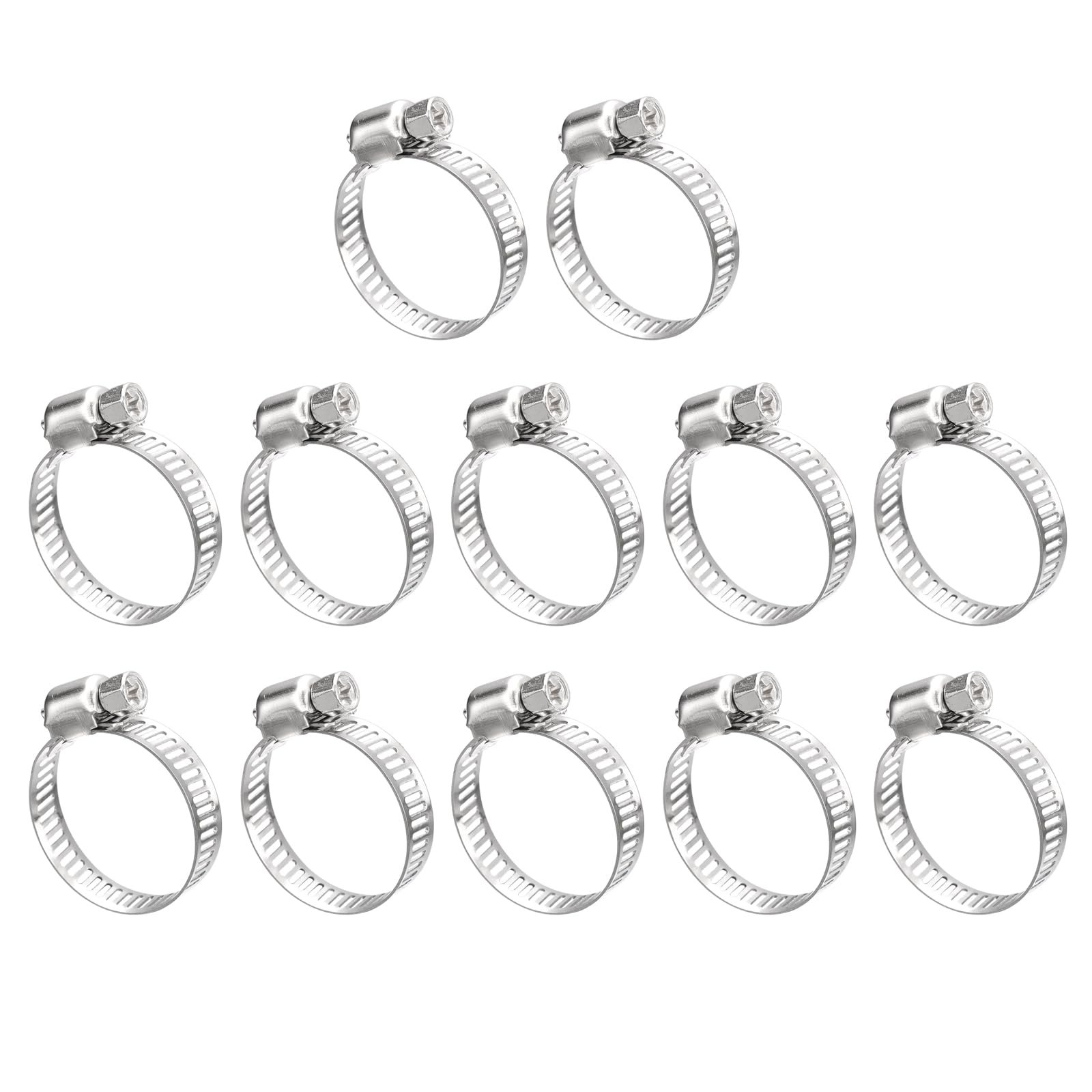 uxcell Worm Gear Hose Clamp, 12pcs 3/4" - 1