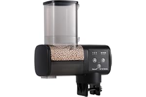 Koitmy Automatic Fish Feeder for Large Aquarium Automatic Dispenser Spiral-Push Type Large Volume for Vacation