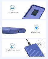 ORICO 2.5 inch USB 3.0 SATA Enclosure UASP 7mm 9.5mm HDD/SSD Blue 25PW1-U3 view 7