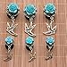 IPINK Blue Rosebud and Swallow Dangle Plugs 0 Gauge-20mm Acrylic Plugs(2 Pieces)