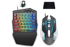 Keyboard and Mouse Combo Set Adapter for PS4 / Switch/Xbox One, IFYOO KMAX2 Plus Game Console Wired Converter Compatible with Fortnitee/PUBGG/Rainbow Six Siege and Other FPS Shooting Games