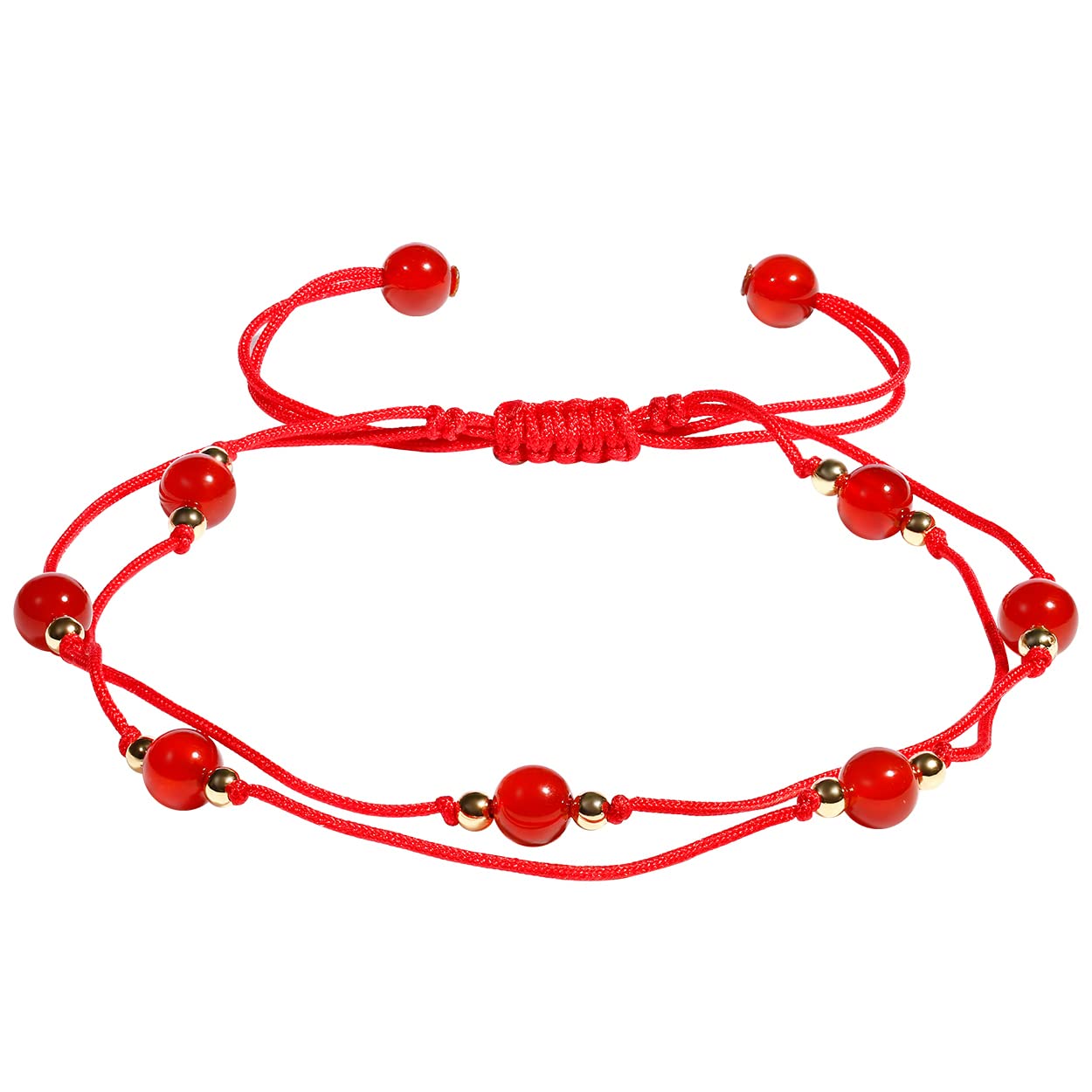 Wizock Layered Chakra Charkas Crystals Ankle Bracelets for Women Reiki Stone Agate Beach Foot Chain Balance Meditation Anklet (Red Agate)