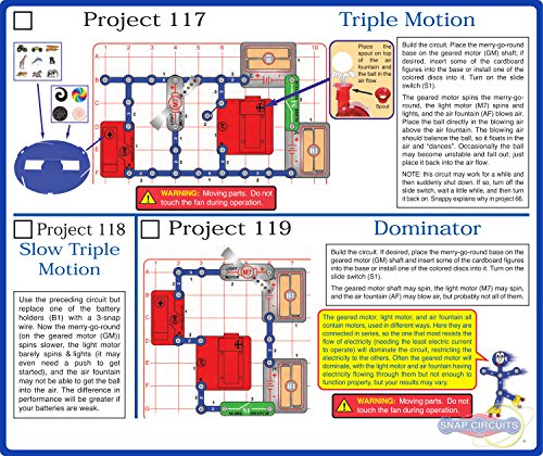 snap circuits motion electronics exploration kit