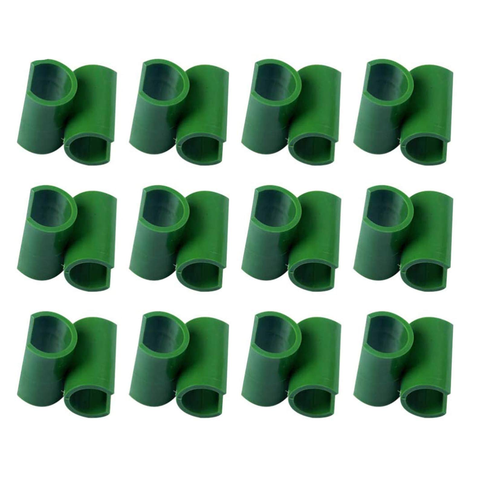 50PCS Garden Trellis Plant Connector Clips Rotatable Rod Connector Garden Plant Rack Accessories for Tomato Cage Plant Stakes (Green Cross Clips for 8mm Rod)