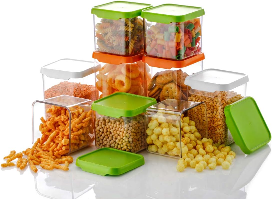 MACHAK Plastic Container Set - 550 Ml, 750 Ml, 1100 Ml, 9 Pieces