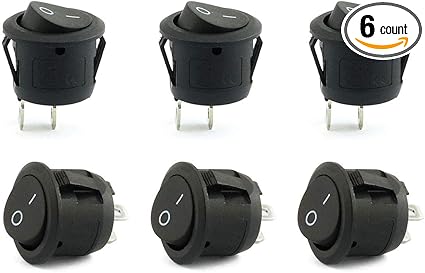 Amazon Com Dzs Elec 6pcs Kcd1 105 2 Pin 2 Position Round