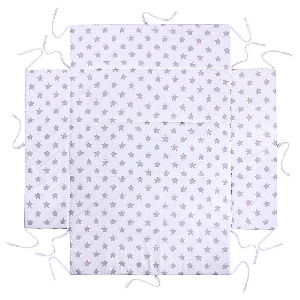 LULANDO playpen mat 75x100 cm for children, protects against impact, resistant to deformation, washable; surface 100% cotton, anti-allergic filling; Oeko-Tex certification, made in EU