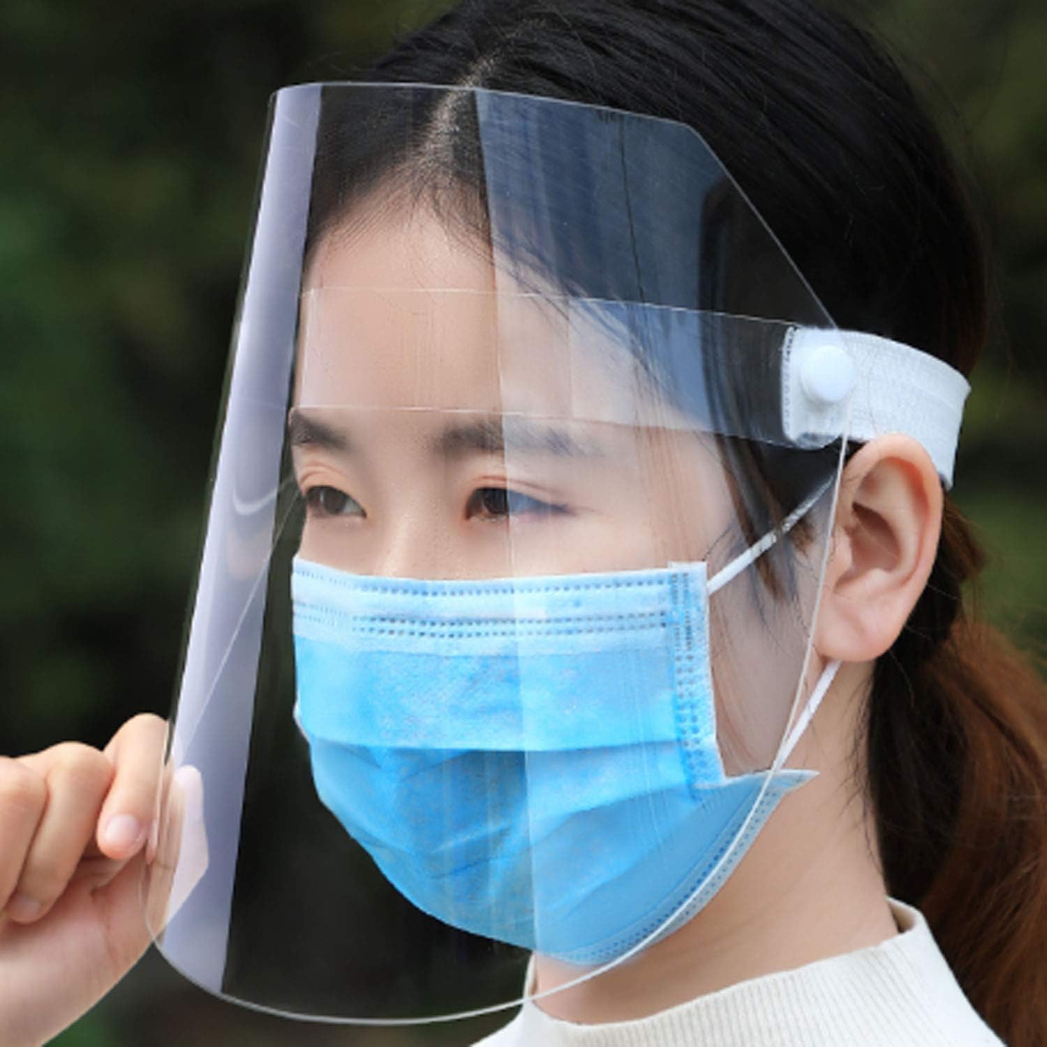 Face Shield Protect Eyes and Face with Protective Clear Film Elastic Band