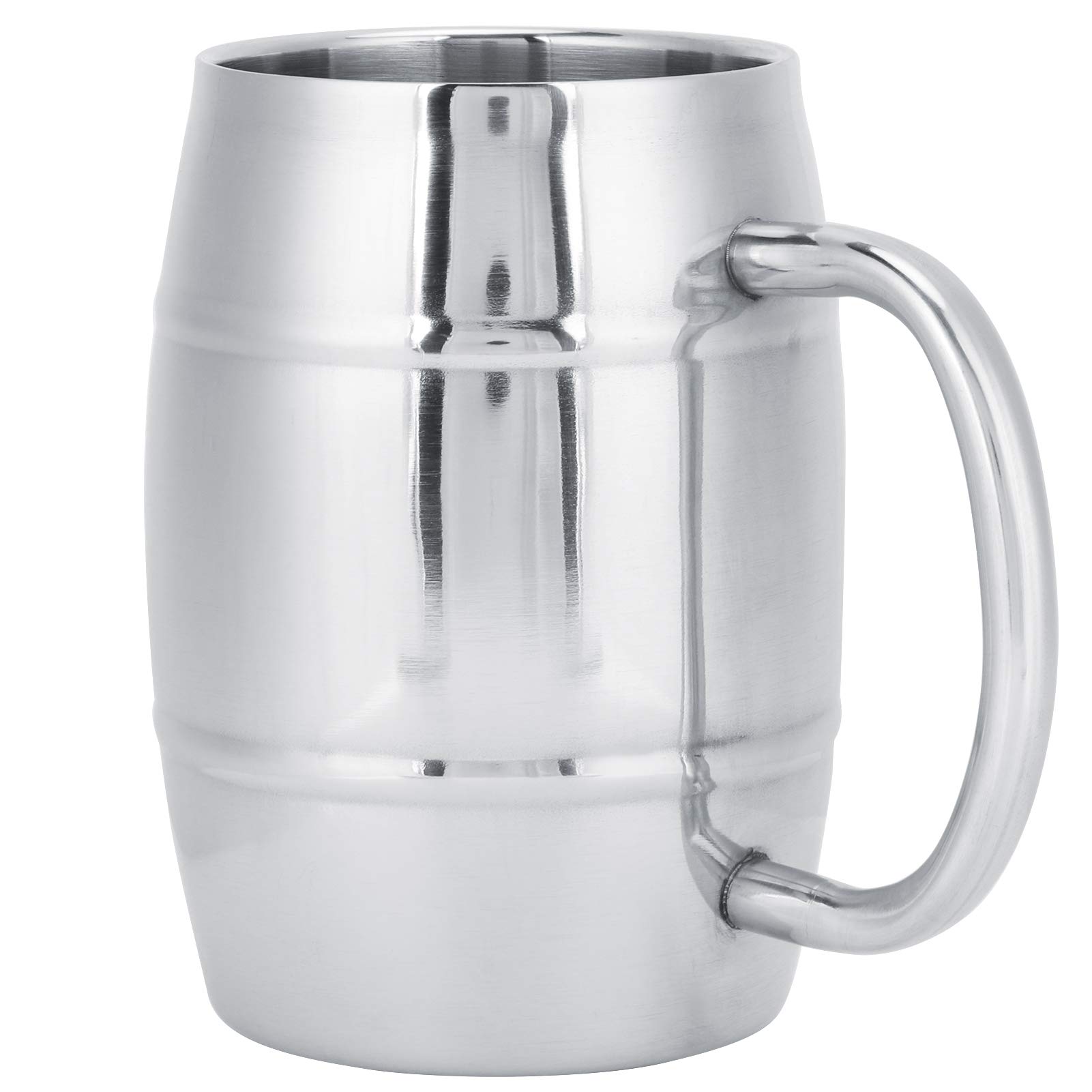 Stainless Steel Beer Mug, Barrel Mug Stainless Steel Coffee Mug, for Camping Travel Coffee Mugs Outdoor Camping Tea Coffee Cup
