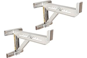 Metaltech Jobsite Series 2-Rung Ladder Jack 2-Pack E-LJ20P, Aluminum Jack for Scaffolding Extensions and Work Platforms, Scaffold, Masonry, Painting, and Roofing Tool for Job Site and Home Improvement