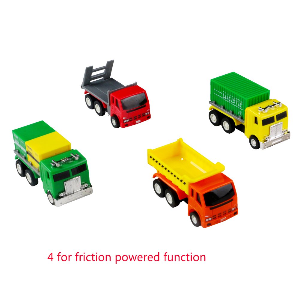 yoptote Pull Back Vehicles Assorted Construction Trucks and Raced Car Toy Mini Toy Cars,8 Pack,Party Favors for Kids Boys Girls 3 4 5 Years Old,Color Vary