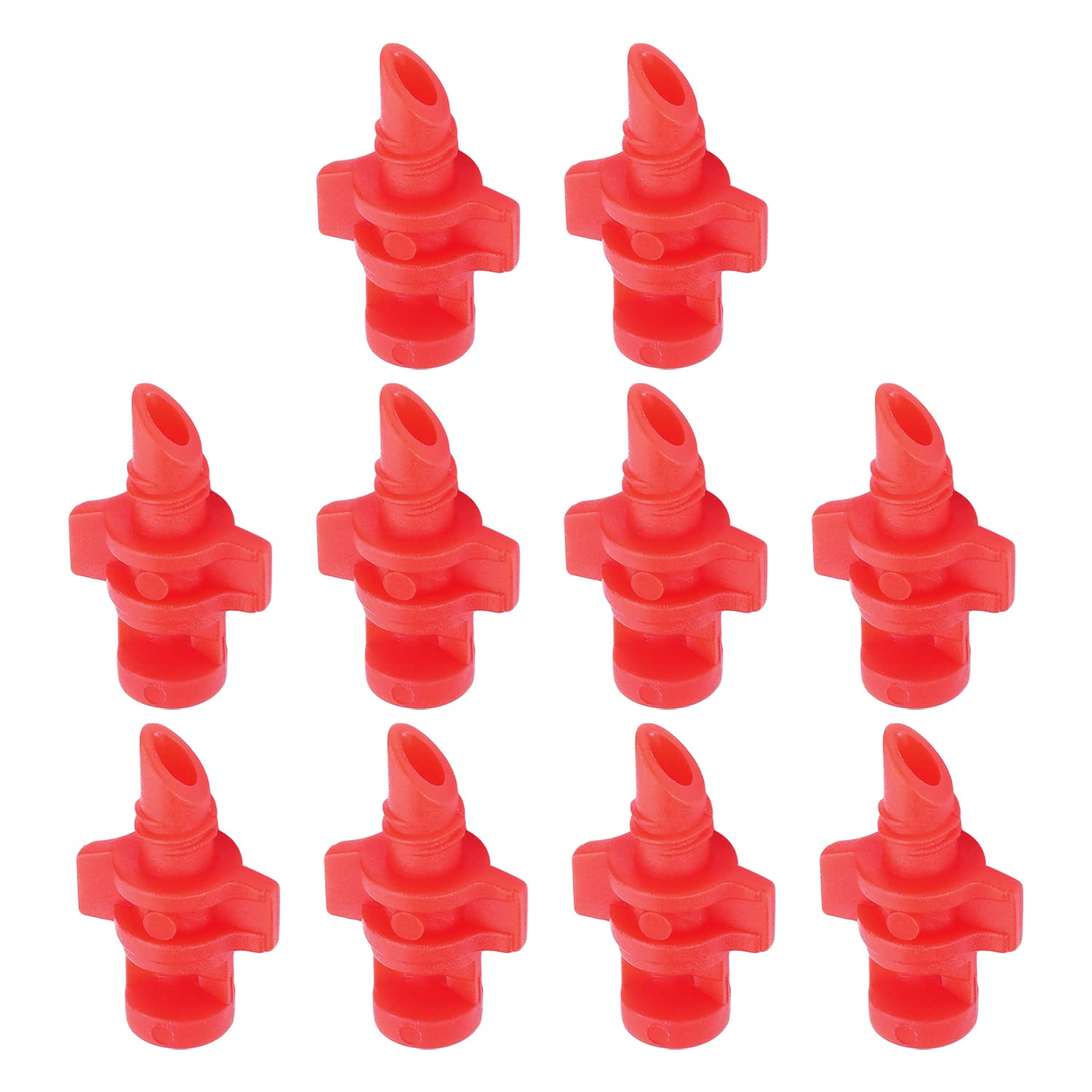 MroMax Micro Sprayer Fan Jet, 360 Degree Plastic Refraction Atomized Dripper Hydroponic Garden Irrigation, Red 50Pcs