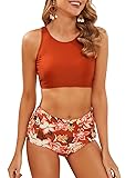 Jolefille Womens High Waisted Bikini Set Two Piece