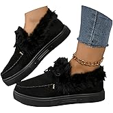 Winter Boots For Women 2025 Snow Boots Warm Ankle Booties Slip On Fur Lined Comfortable Fashion Casual Loafers Shoes