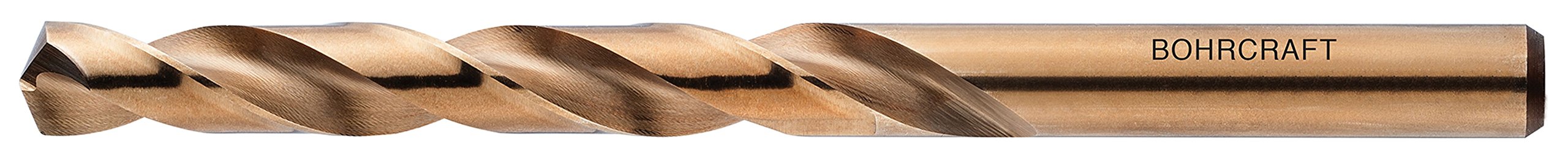 Bohrcraft Spiral Drill Bit DIN 338 High-Speed Steel Co 5% Split Point Type N, 2.5 mm, BC Quadro Pack of 10, 11400100250