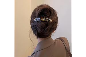French Tortoise Shell Hair Barrettes for Women Thick Thin Fine Hair Clips Hairpin Acrylic Acetate Barrette Hair Slides Ponyta