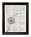 Dictionary Art Print - Dandelion Flower Make a Wish in the Wind Botanical Illustration- Printed on Recycled Vintage Dictionary Paper - 8.5