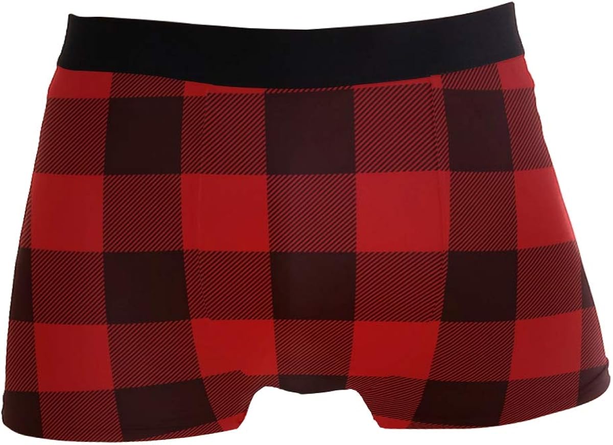 Naanle Red Lumberjack Plaid Tartan Check Mens Boxer Briefs Man Underwear Amazon.ca Clothing