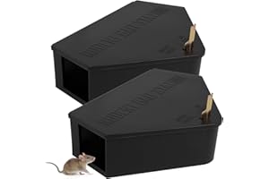ANBLAK Rat Station Box with Keys, 2 Pack Rodent Station Keeps Rats Away, Keeps Children and Pets Safe, Key Unlocking, Reusable & Long-Lasting, Indoor & Outdoor