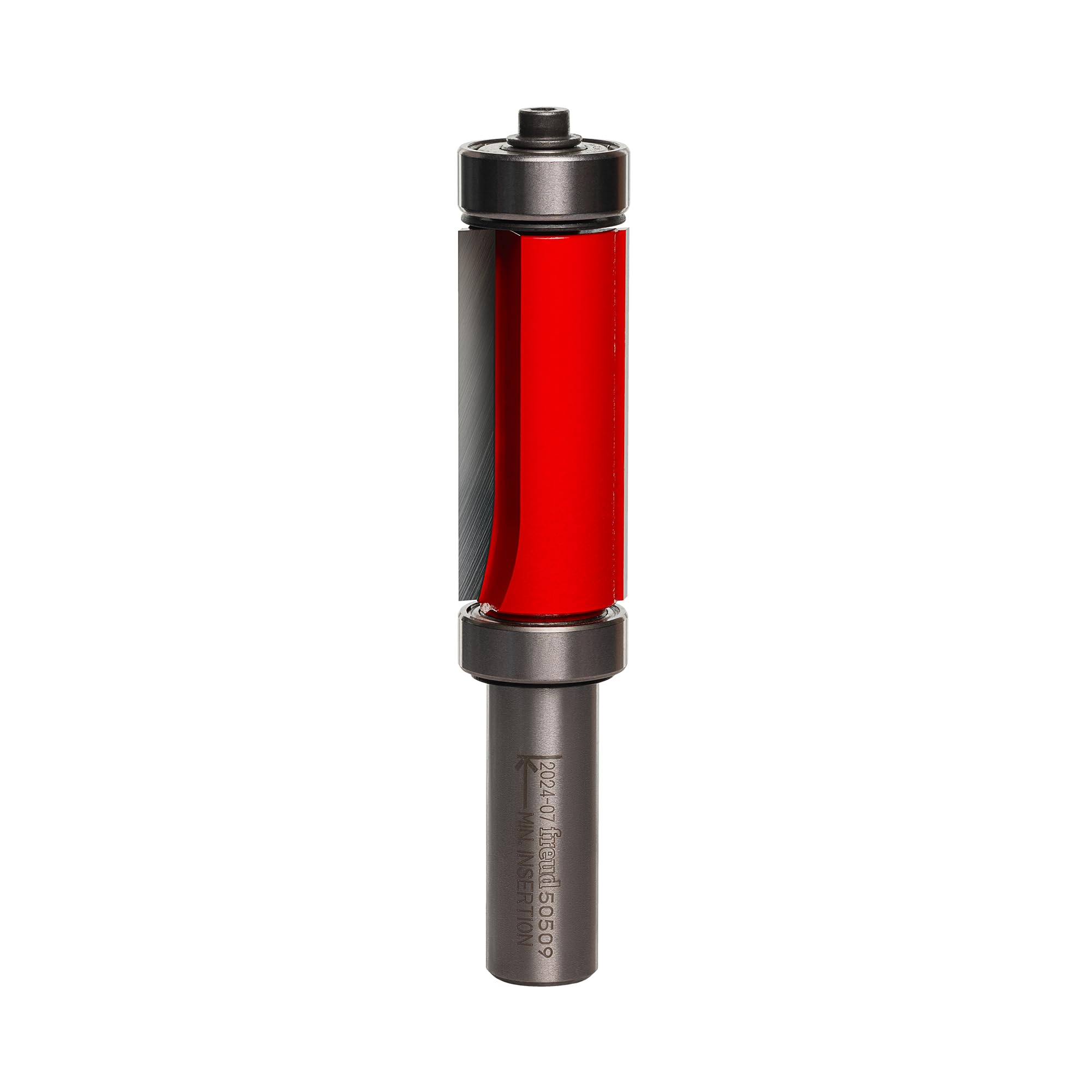 Freud 50-509: 3/4" (Dia.) Top & Bottom Bearing Flush Trim Bit with 1/2" Shank Red